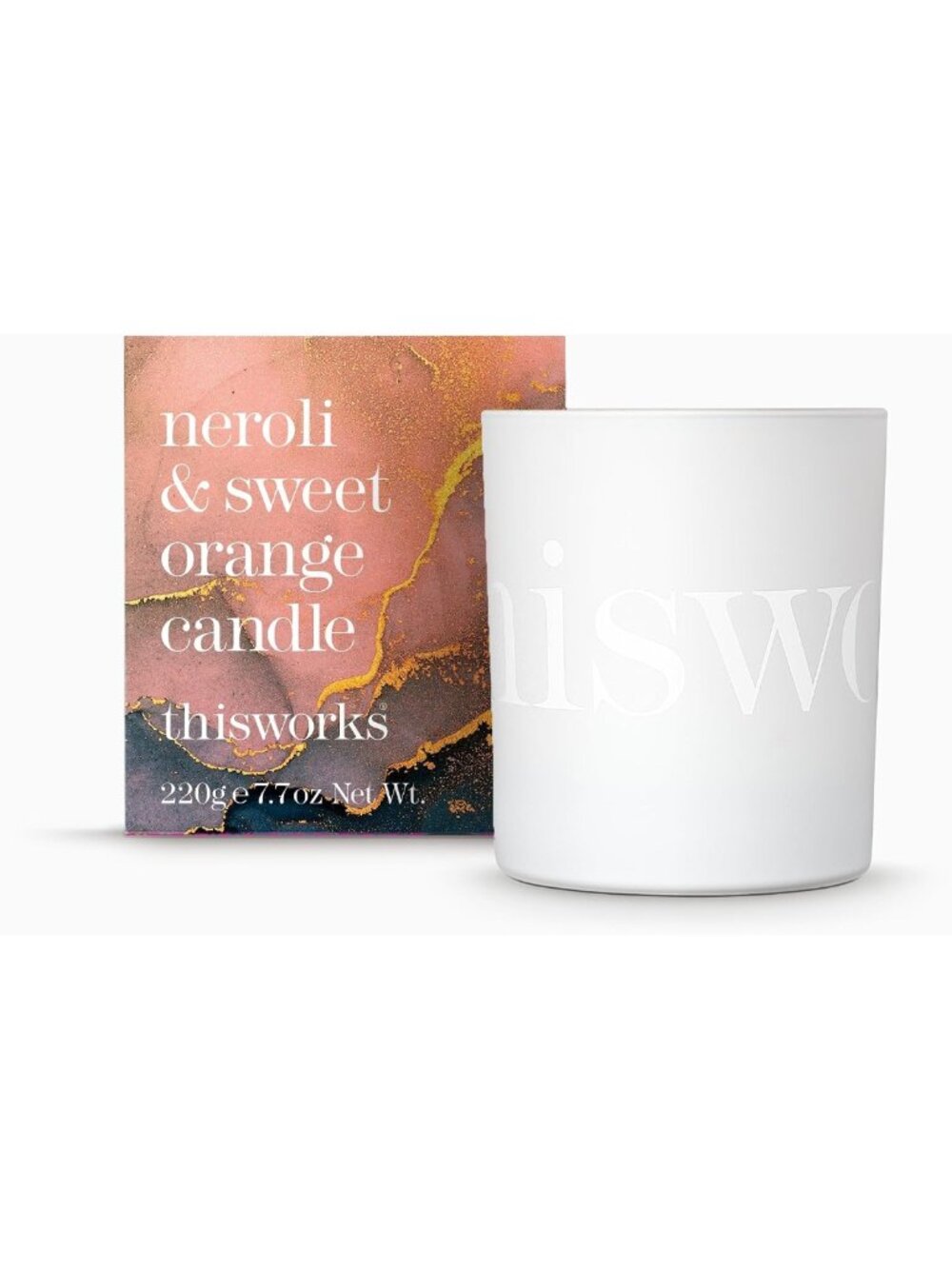Hand-Poured Neroli & Sweet Orange Candle 7.8 oz - Uplifting Aromatherapy Gift
